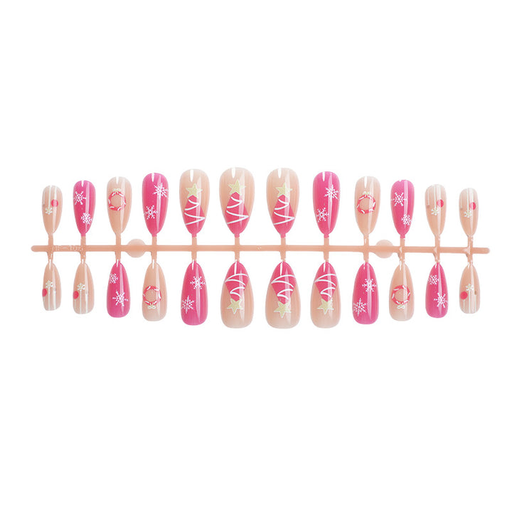 Festive Holiday Nail Art Press-On Set