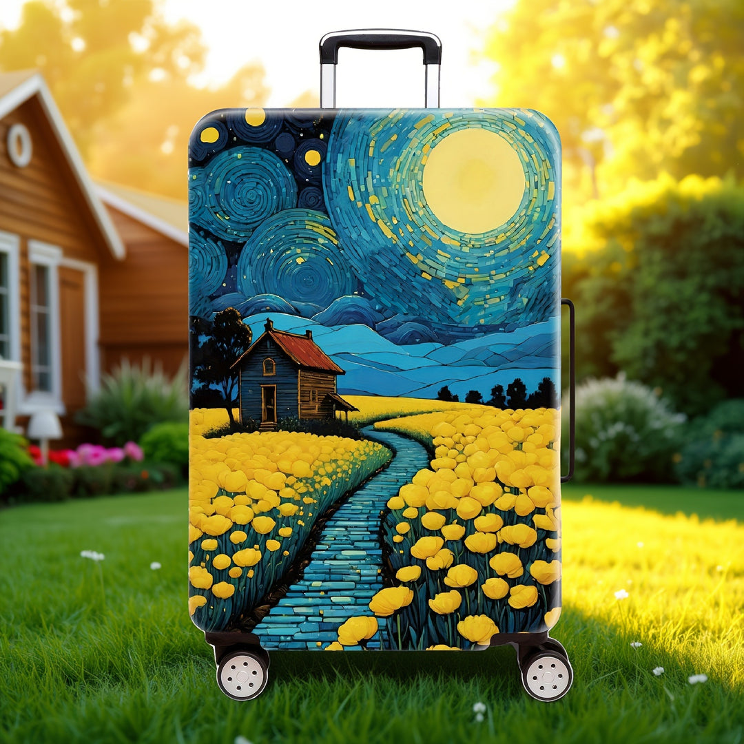 Women's hard shell luggage with creative art graphic Kalsten