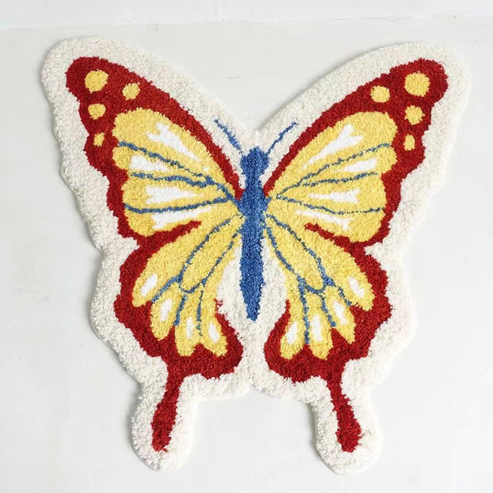 Butterfly-Shaped Decorative Bath Mat for Bathroom