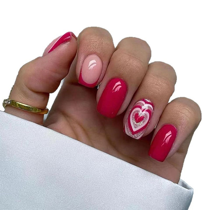 Heart-Embellished Nail Art Kalsten