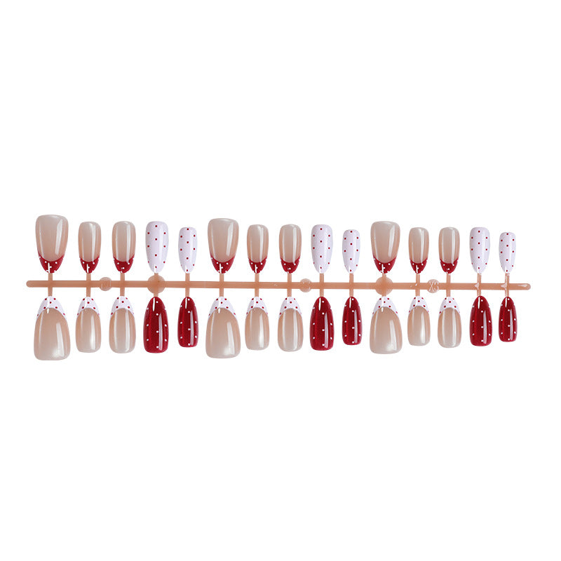 Stylish Polka Dot Press-On Nail Art Set