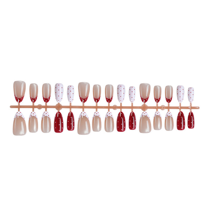 Stylish Polka Dot Press-On Nail Art Set