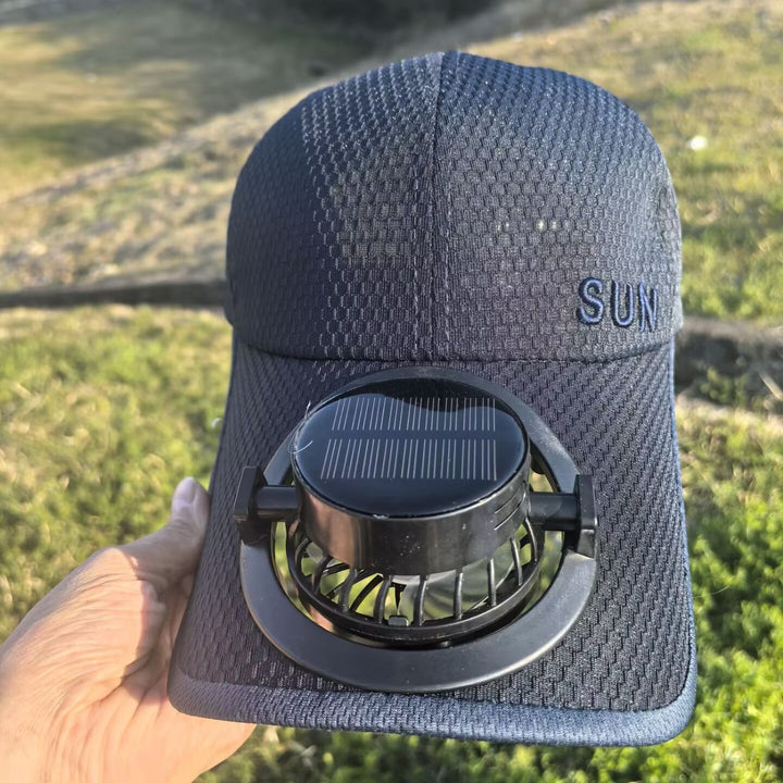 Ventilated baseball cap with detachable rechargeable fan Kalsten