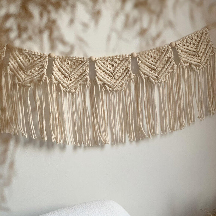 Macrame Wall Hanging Tapestry with Decorative Fringe Kalsten