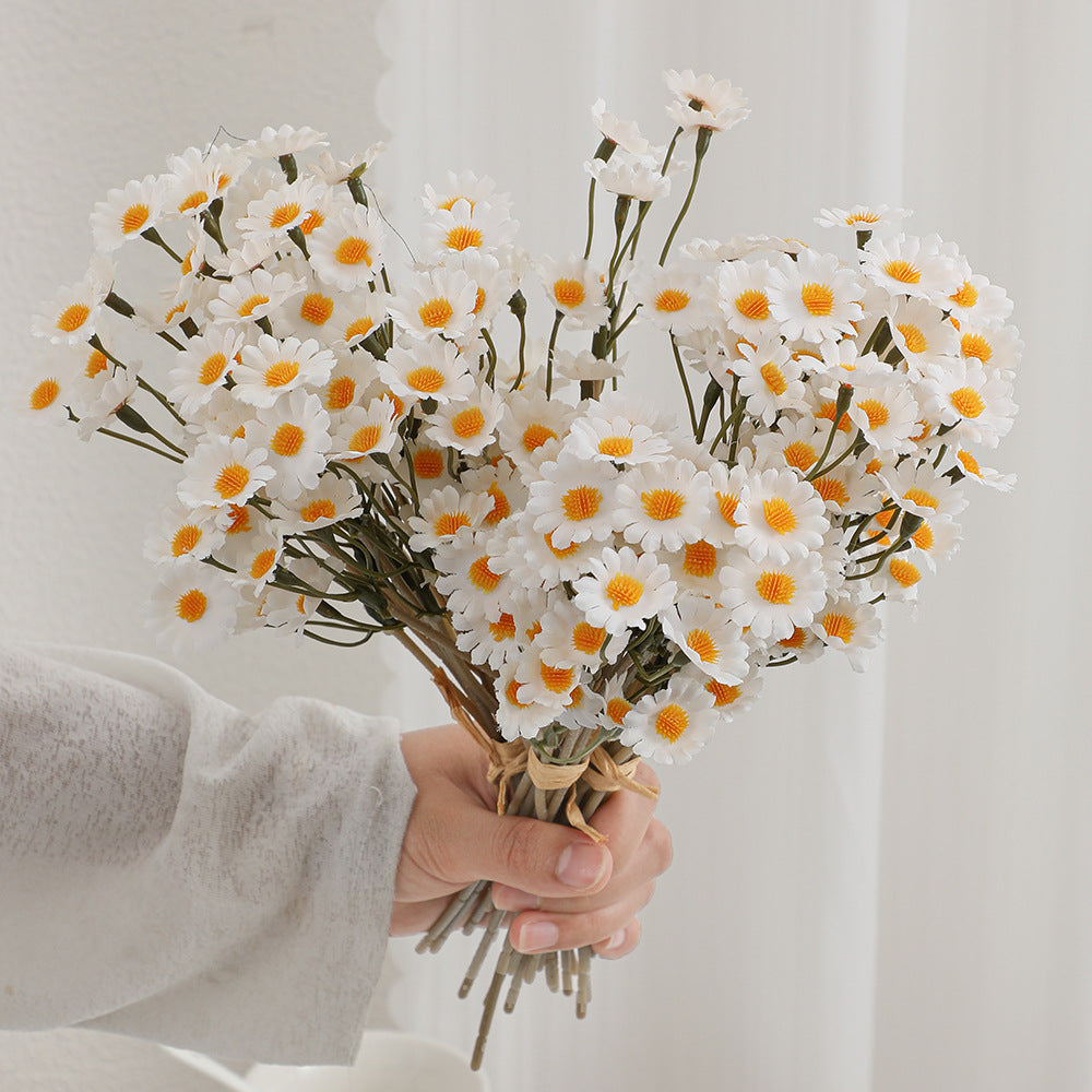 Decorative artificial flower arrangement