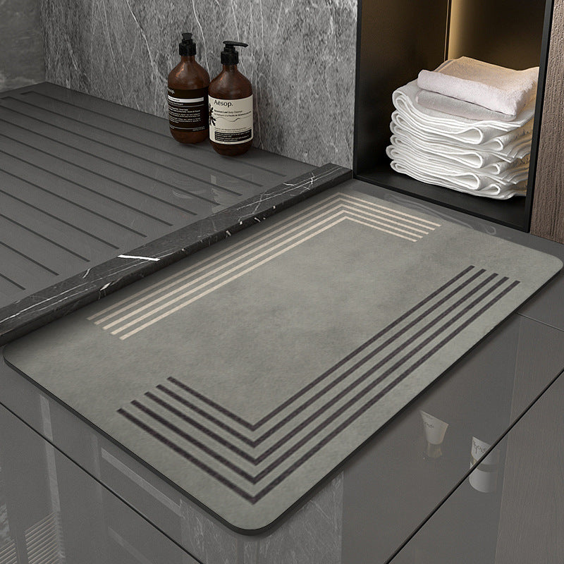 Modern Geometric Bath Mat Kalsten