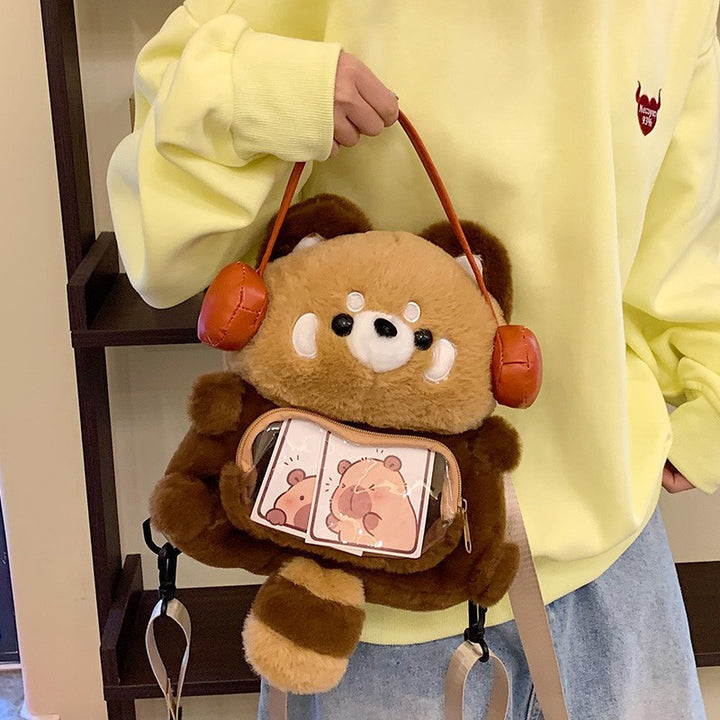 Plush Shoulder Bag in Bear Design Kalsten