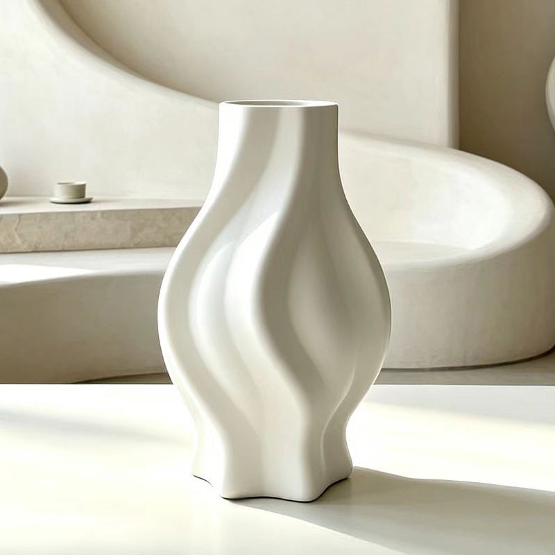 Wave-Designed Decorative Vase Kalsten