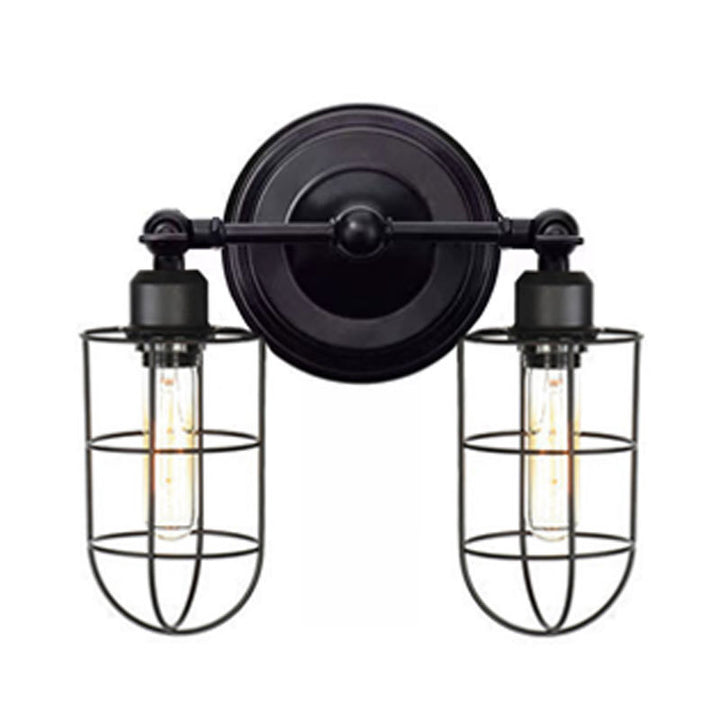 Industrial Style Double-Bulb Wall Light