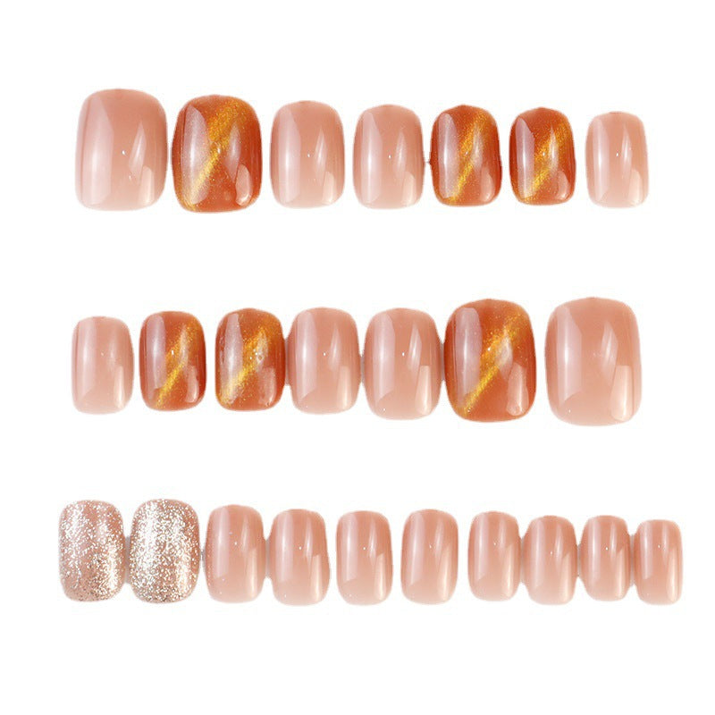 Natural Glossy Press-On Nail Set Kalsten