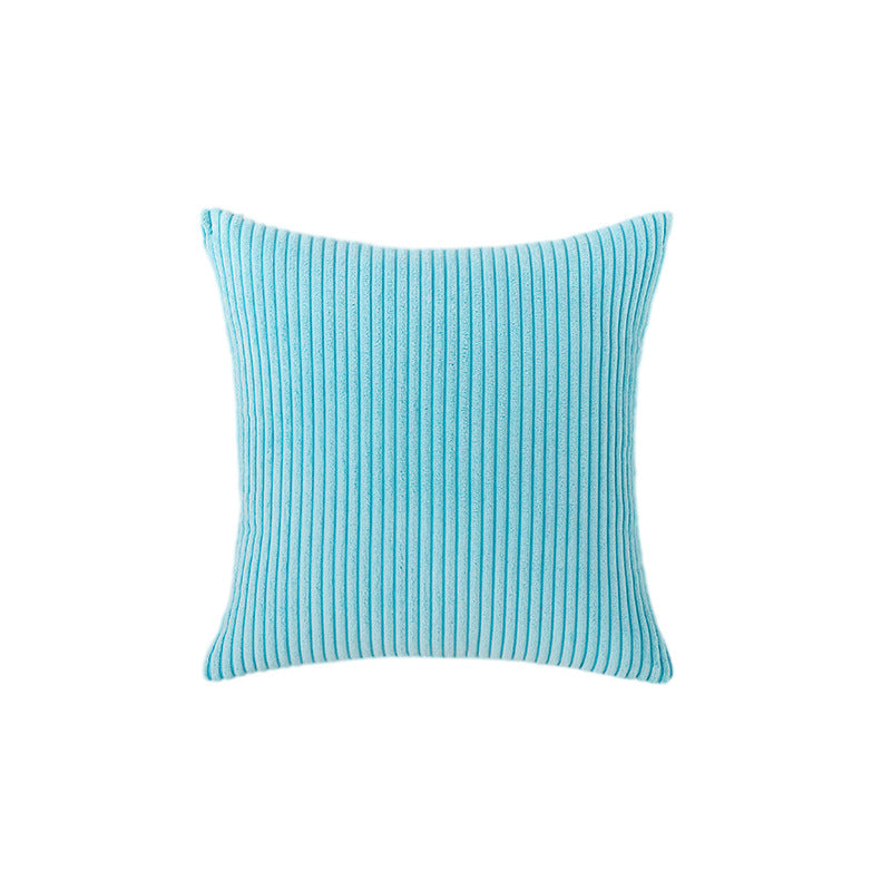 Corduroy Ribbed Square Accent Pillow Cover with Deep-Channel Texture and Concealed Zipper