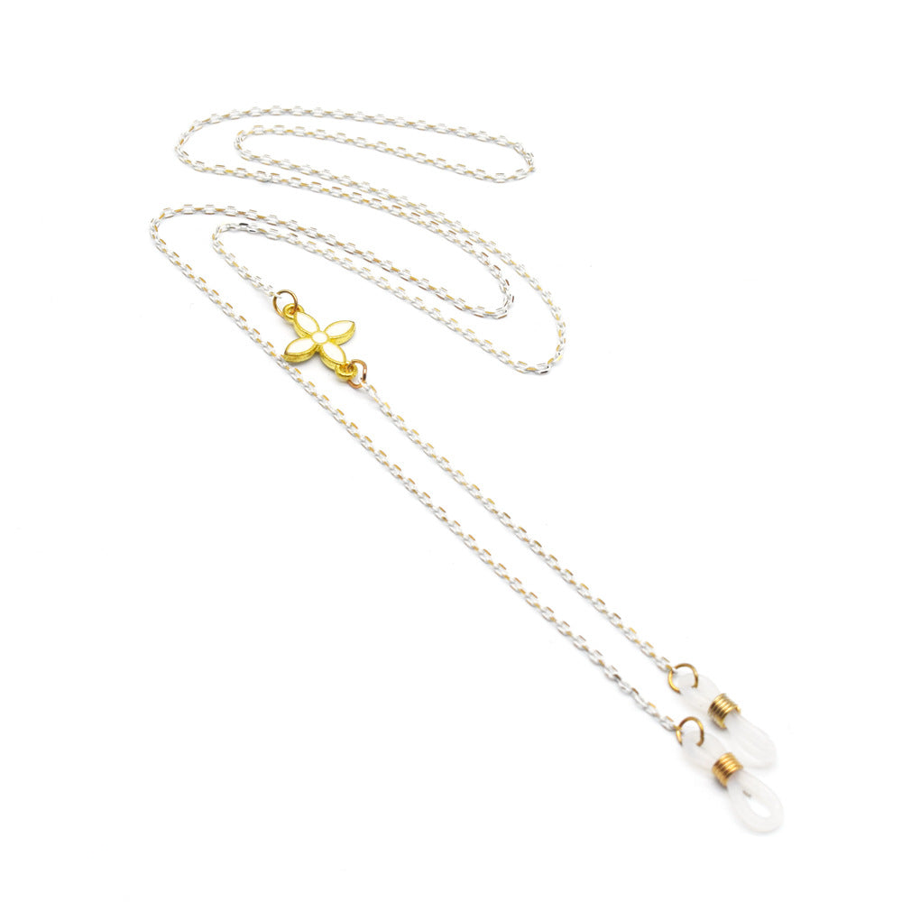 Chic Floral-Detail Eyewear Chain Kalsten