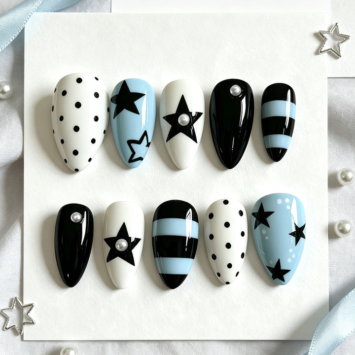 Artistic Gel Press-On Nail Set
