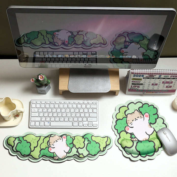 Cute Cat-Themed Ergonomic Mouse Pad