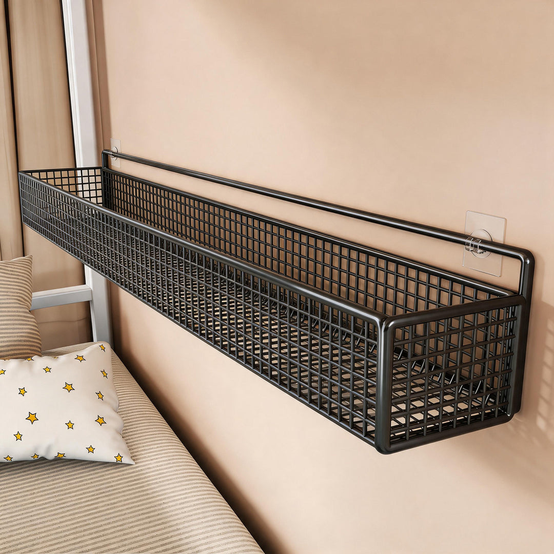 Wall-Mounted Metal Mesh Storage Basket
