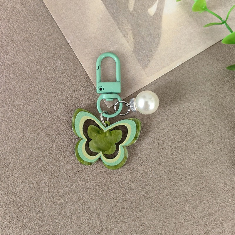 Keychain with butterfly and pearl accent Kalsten
