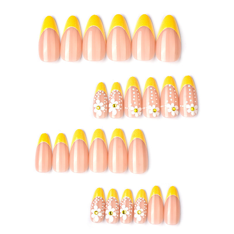 Artistic Floral Design Press-On Nail Art Set Kalsten