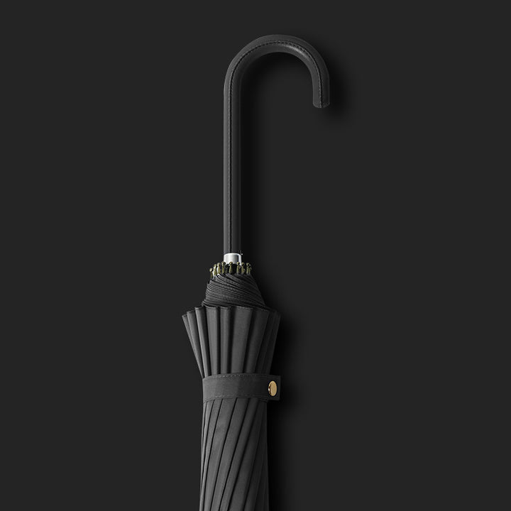 Ladies elegant umbrella with handle made of natural materials Kalsten
