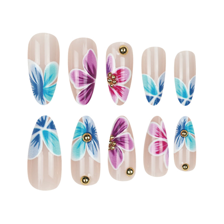 Artistic Floral Design Press-On Nails Kalsten