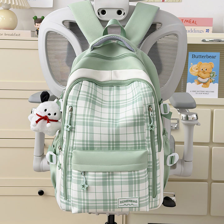 Stylish Checkered Patterned Backpack Kalsten