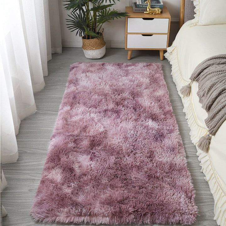 Plush Long-Pile Shag Area Runner Rug With Anti-Slip Backing And Faux Sheepskin Texture