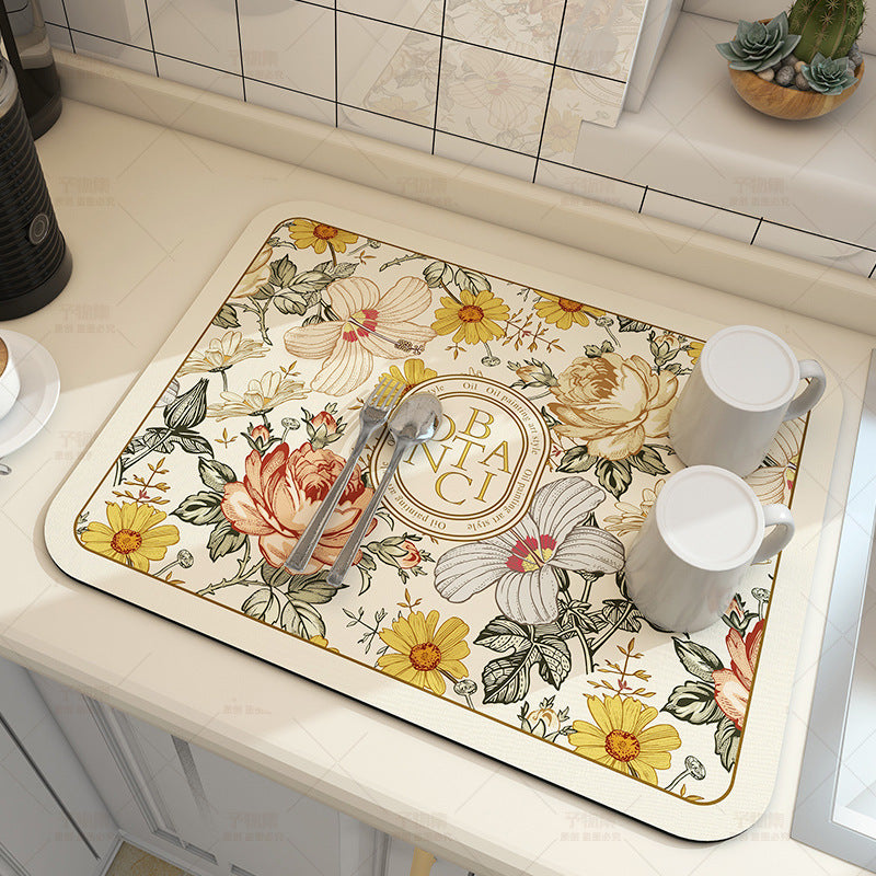 Inspirational Floral Quote Floor Mat Kalsten