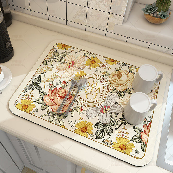 Inspirational Floral Quote Floor Mat Kalsten