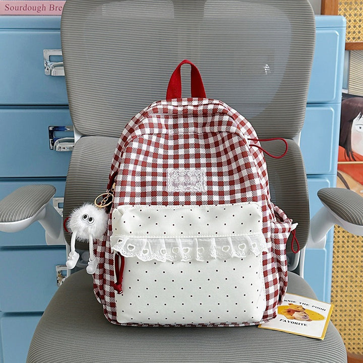 Cute Checkered Pattern Backpack Kalsten