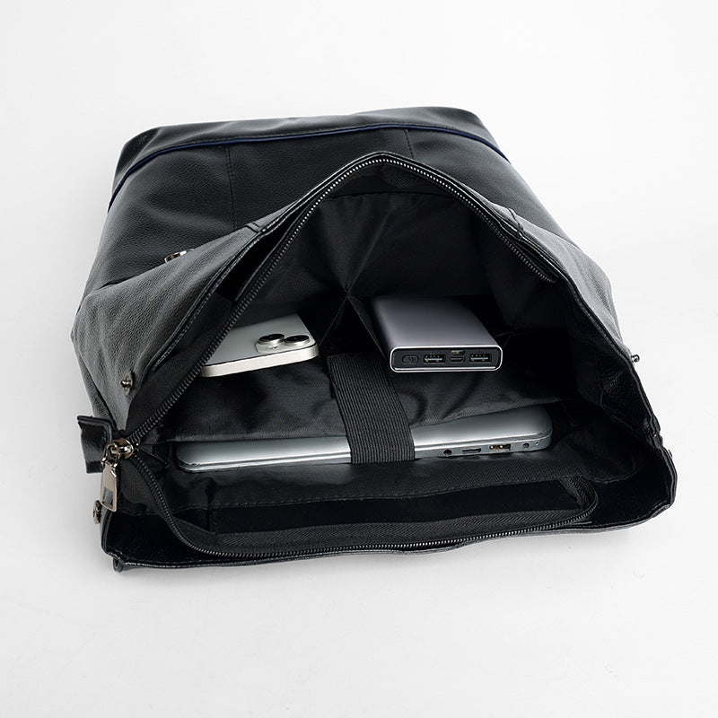 Structured Leather Backpack
