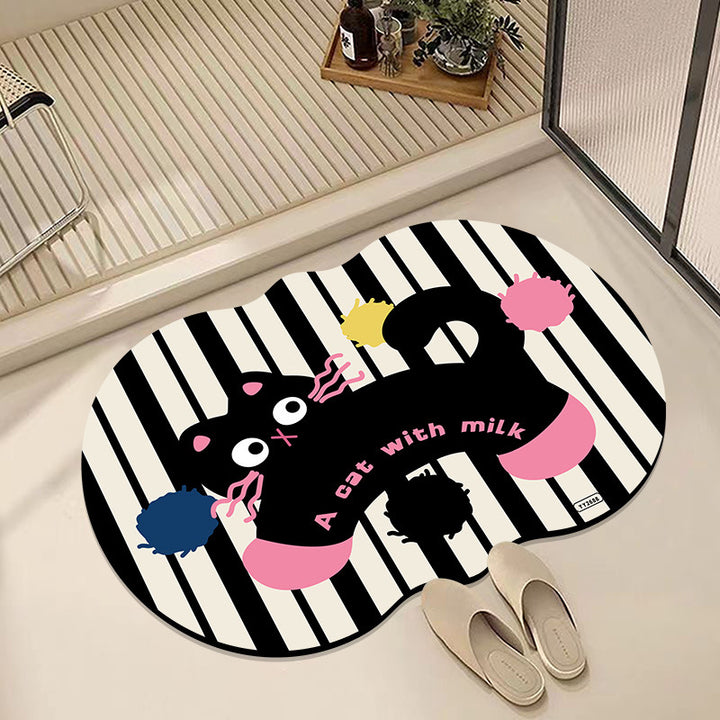 Cute Dog-Themed Plush Bath Mat