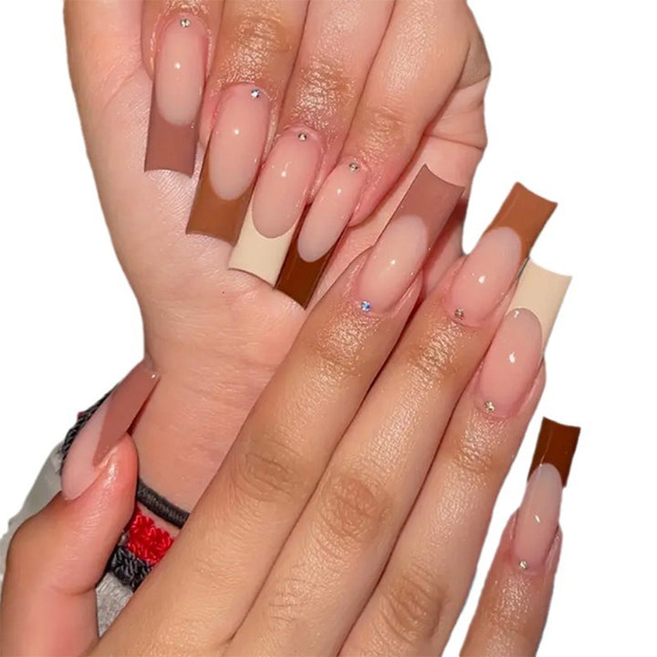Elegant Ombre Coffin Press-On Nails