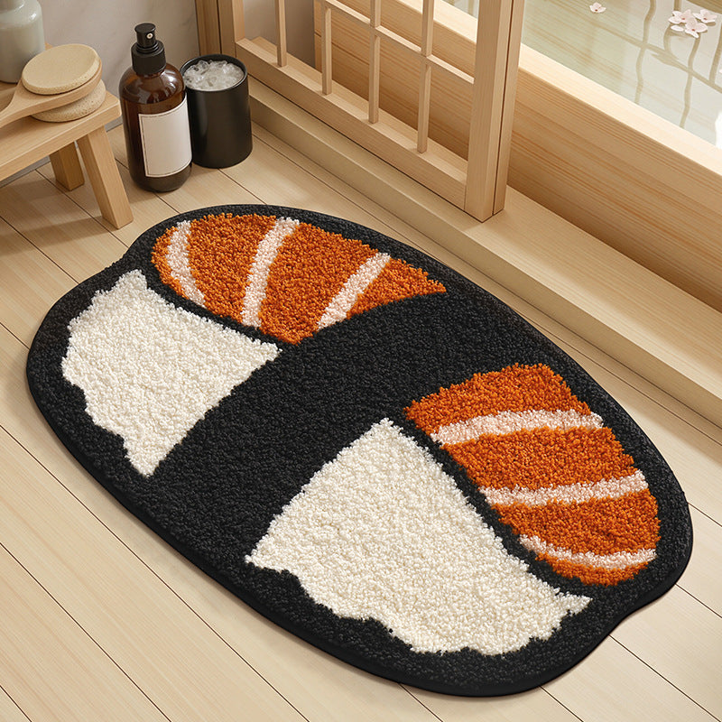 Sushi-Shaped Plush Bath Mat Kalsten