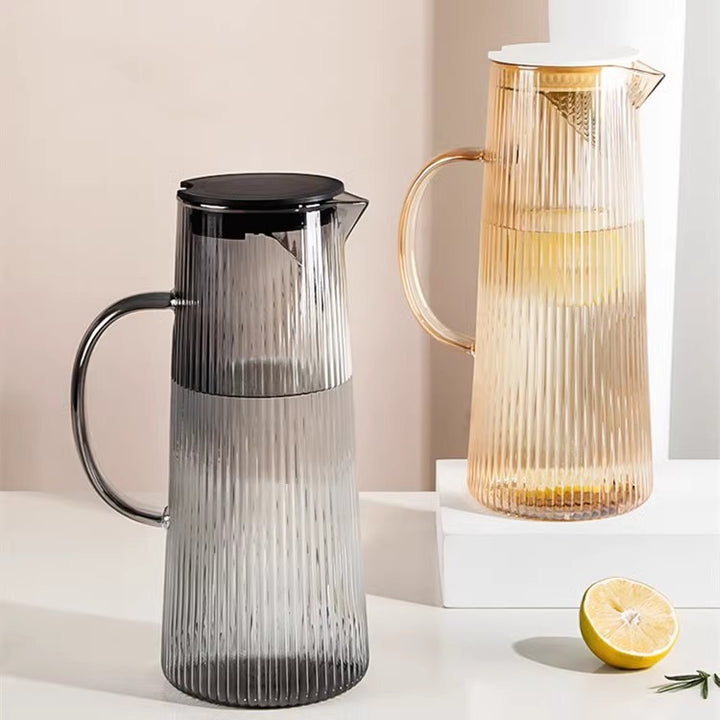 Ladies elegant glass jug with heat insulating lid Kalsten