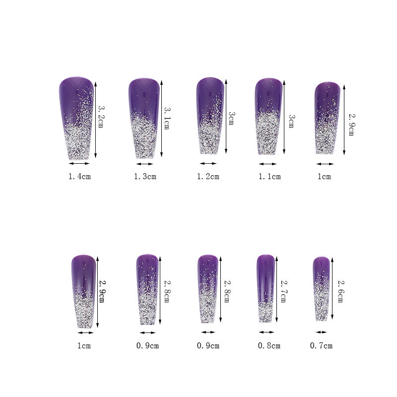 Nail art with glitter and ombre effect Kalsten
