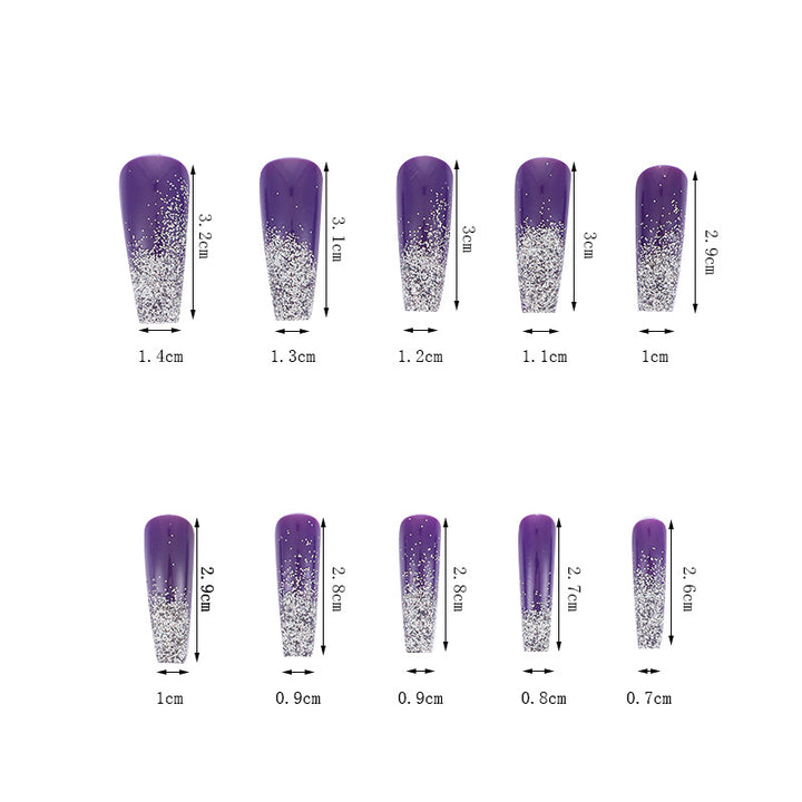 Nail art with glitter and ombre effect Kalsten