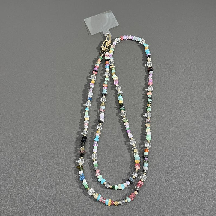 Beaded Eyewear Chain with Butterfly Accents Kalsten