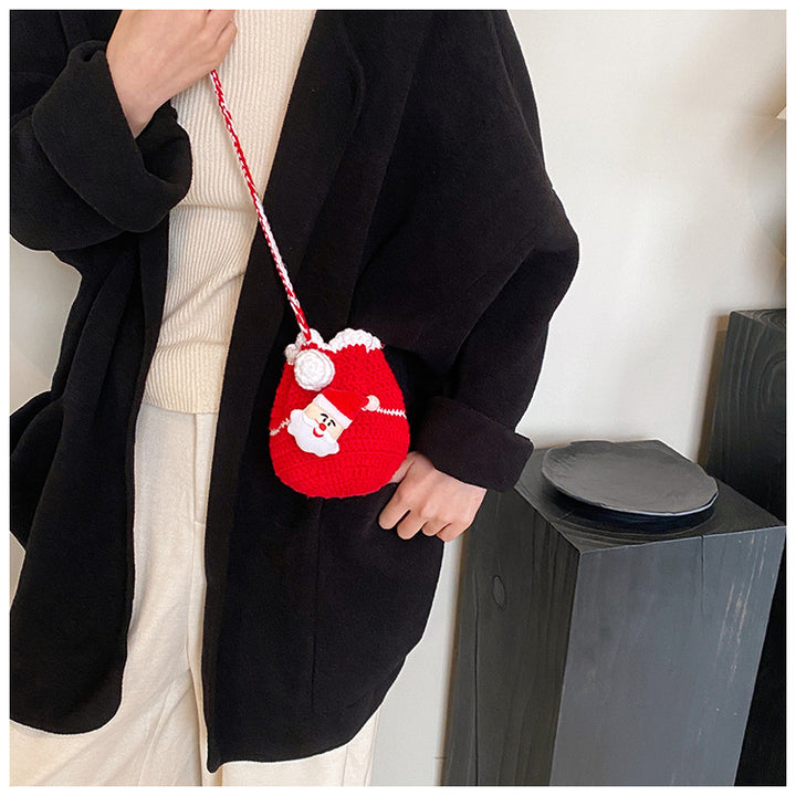 Cute Santa Themed Crochet Crossbody Bag