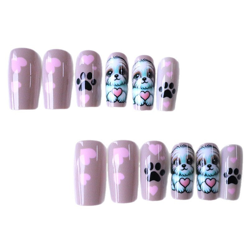 Decorative Dog-Themed Nail Art Enhancements Kalsten