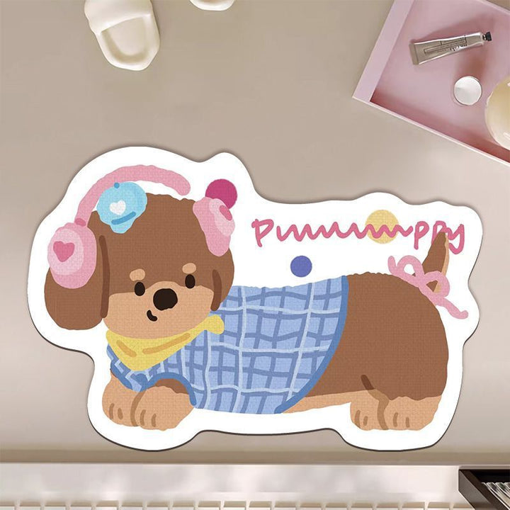 Cute Cartoon Otter-Themed Bath Mat Kalsten