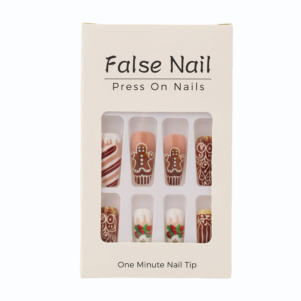 Artificial nails with Christmas design Kalsten