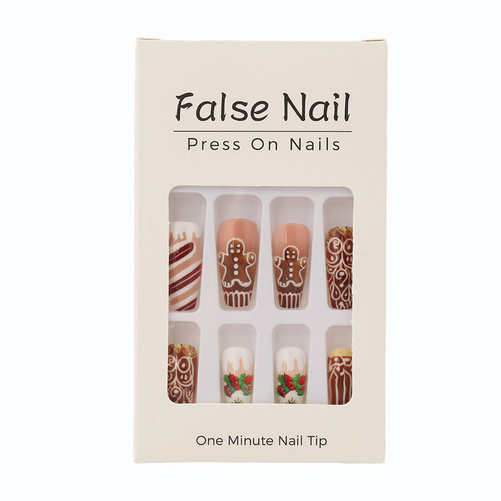 Artificial nails with Christmas design Kalsten