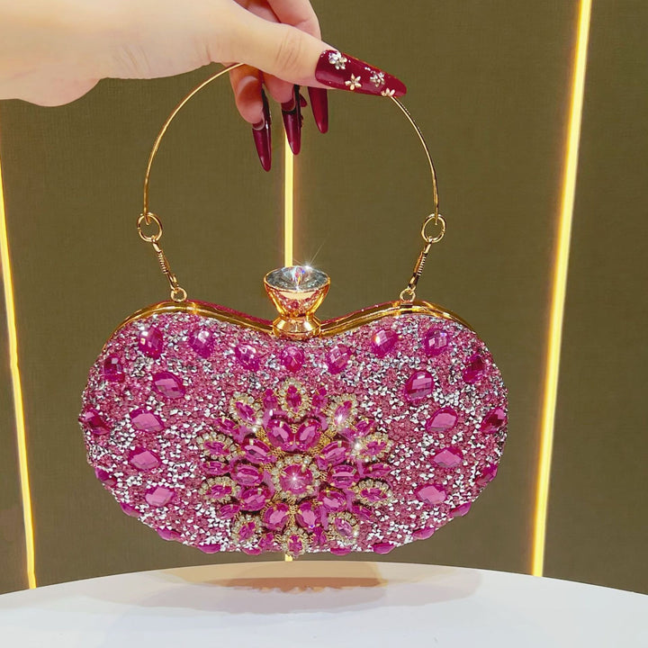 Ornate Crystal-Embellished Evening Clutch