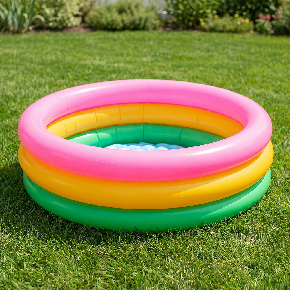 Ladies inflatable paddling pool with colorful sea design Kalsten