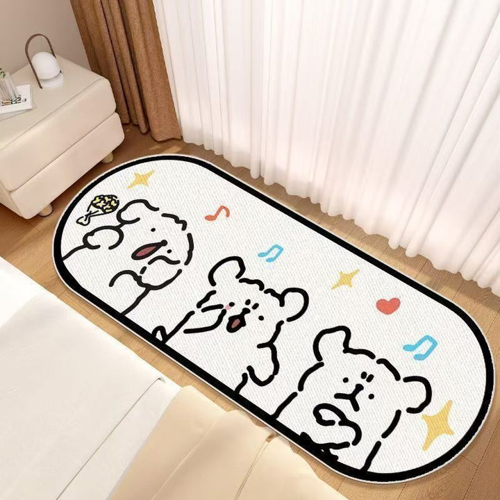 Cartoon Dog-Shaped Decorative Area Rug for Home