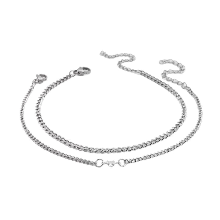 Delicate Braided Silver Chain Bracelet Kalsten