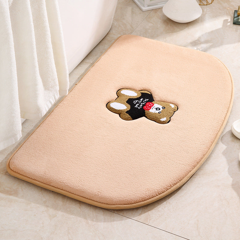 Cute Teddy Bear Plush Bath Mat Kalsten
