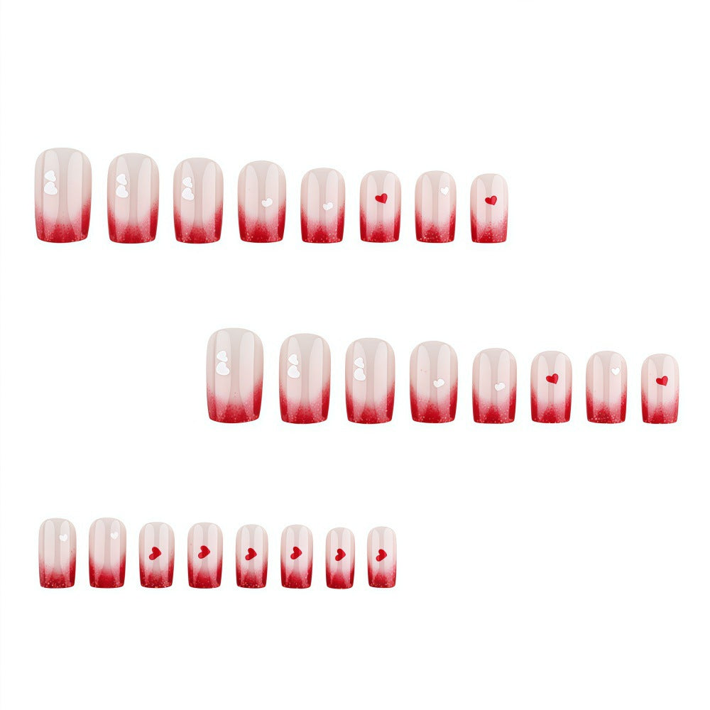 Romantic Nail Art with Heart Motifs Kalsten