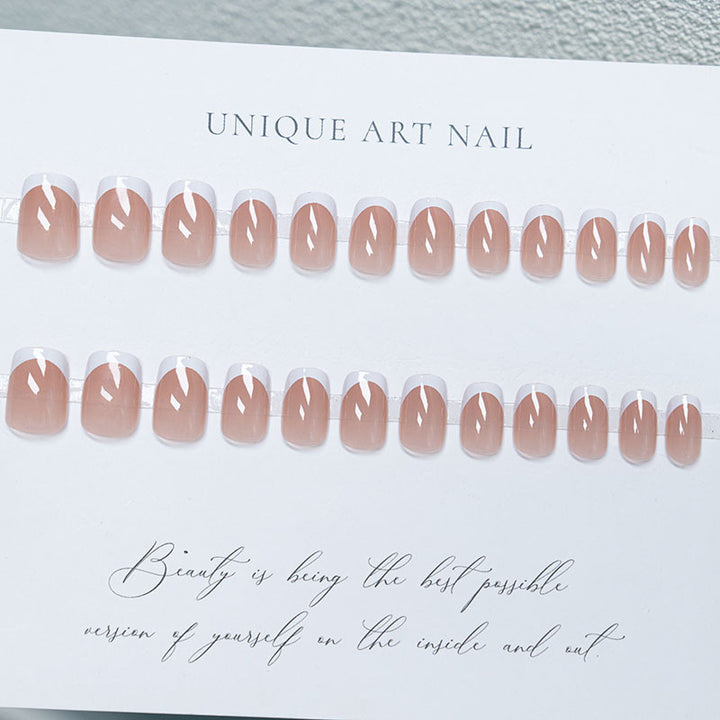 Elegant French Tip Press-On Nails