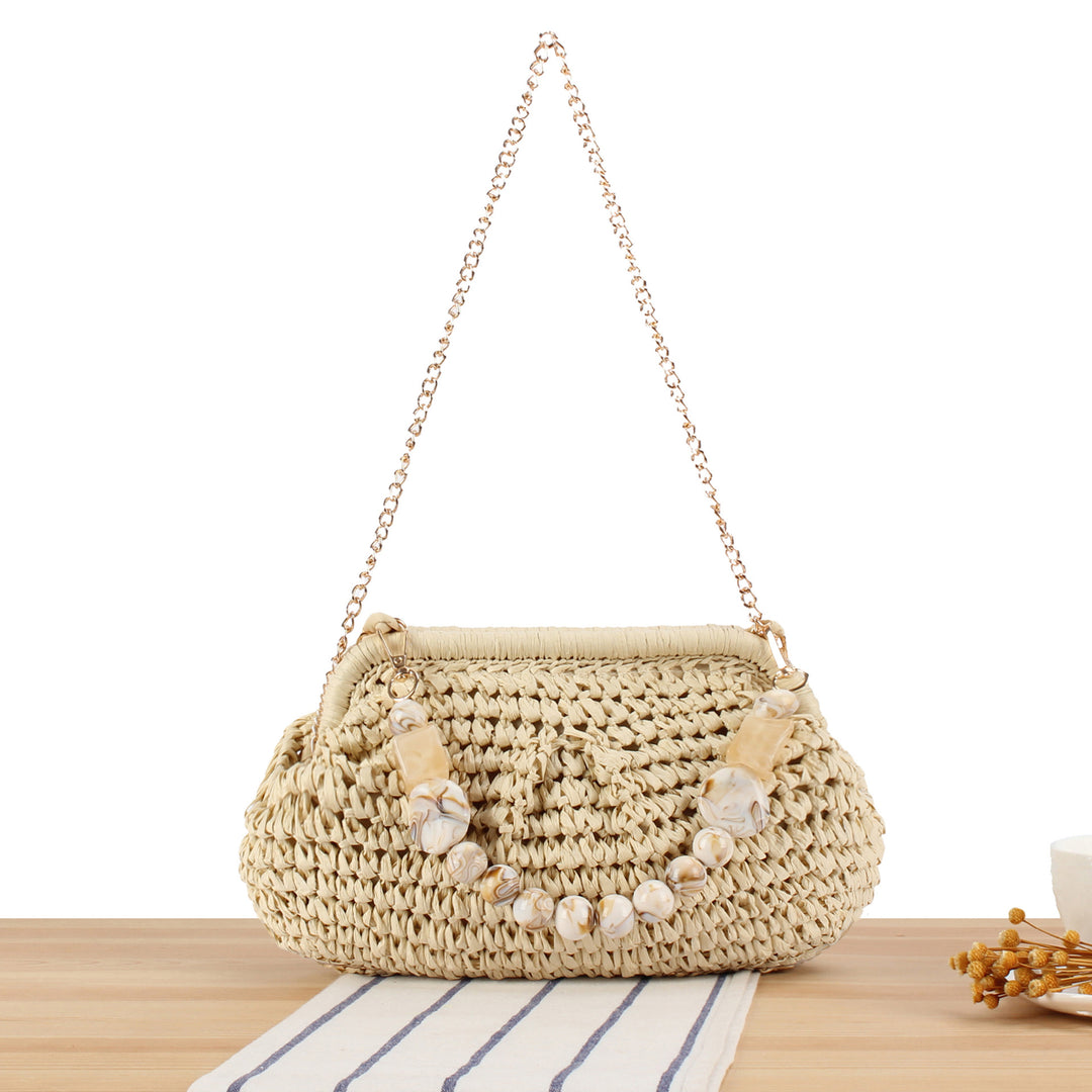 Braided Clutch with Pearl Accent Kalsten