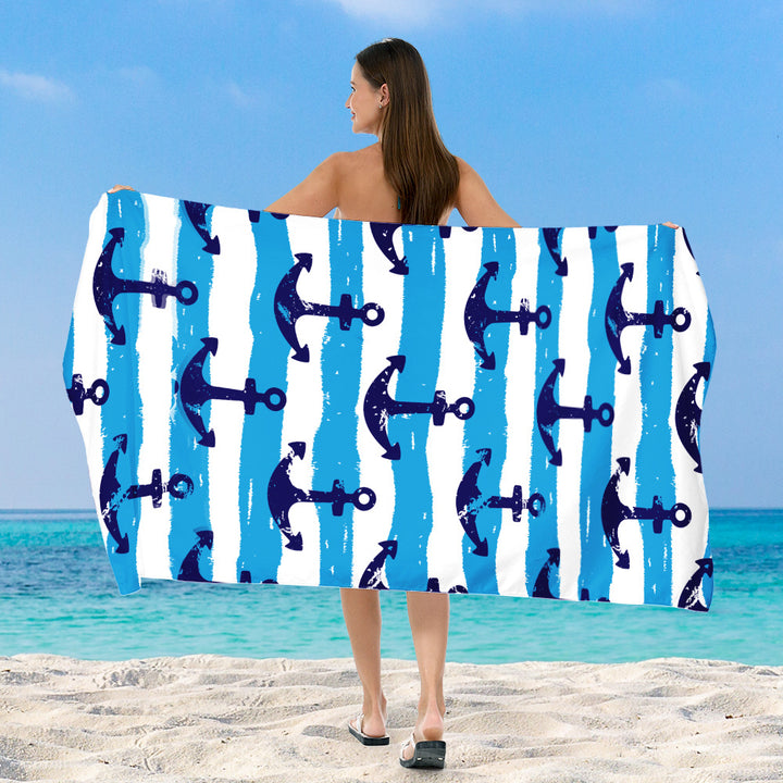 Beach towel with cheerful salamander and ice cream design Kalsten